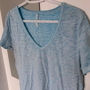 Campus Crew Sky Blue V-Neck Women's Tee